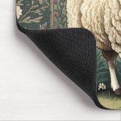 ヒツジエレガントラベンダーフローラ背景 マウスパッド (コーナー)