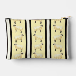 ヒツジストライプジッパーバッグ アクセサリーポーチ