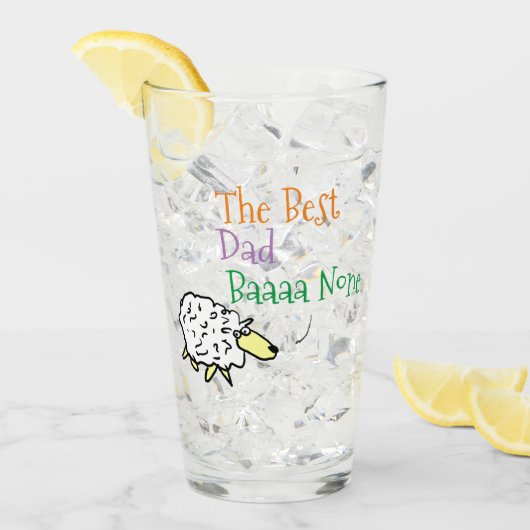 ヒツジデザイン用最高のパパ タンブラーグラス (アイス正面)