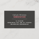 ヒツジポートレート、農家&ブッチャー 名刺 (裏面)