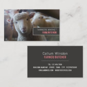 ヒツジポートレート、農家&ブッチャー 名刺 (正面/裏面)