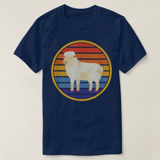 ヒツジ恋人かわいい子羊農家ヒツジ母マムヒツジ Tシャツ (デザイン正面)