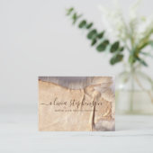 ヒツジ皮なめし皮革 名刺 (スタンド正面)