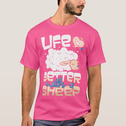 ヒツジ農業ラムファームヒツジ Tシャツ (正面)
