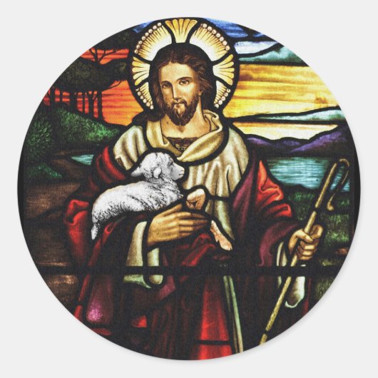 ヒツジ飼のイエス ラウンドシール (正面)