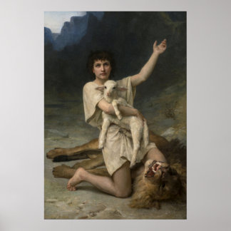 ヒツジ飼のダビデは勝ち誇った ポスター