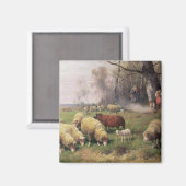 ヒツジ飼の家族 マグネット (正面/裏面)