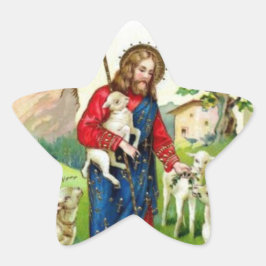 ヒツジ飼キリスト 星シール
