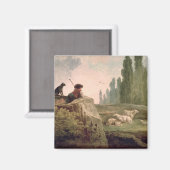 ヒツジ飼 マグネット (正面/裏面)