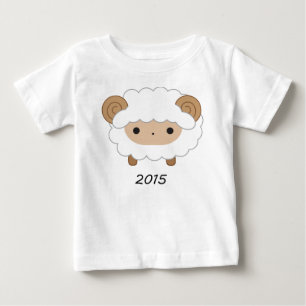 ヒツジ2015の子供のワイシャツの年 ベビーTシャツ