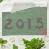 ヒツジ2015年のふきんの年 キッチンタオル (折り畳み)