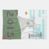 ヒツジ2015年のふきんの年 キッチンタオル (横)