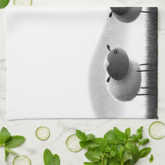 ヒツジ キッチンタオル (折り畳み)