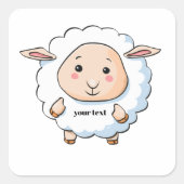 ヒツジ スクエアシール (正面)