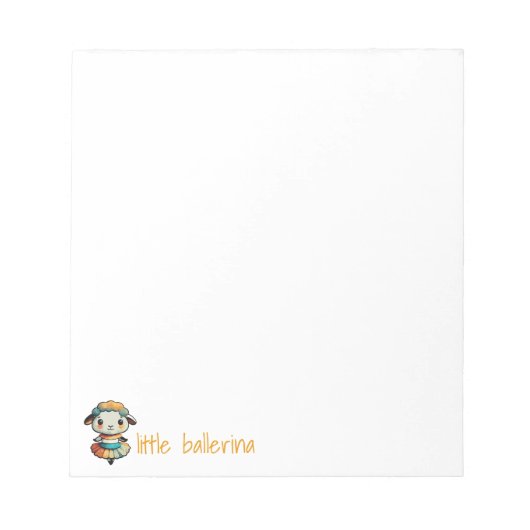 ヒツジ・バレリーナ ノートパッド (正面)