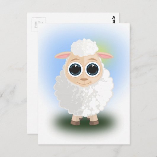 ヒツジ ポストカード (正面/裏面)