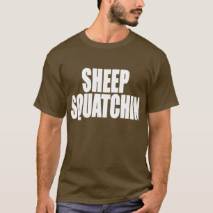 ヒツジSQUATCHINモンスター及びミステリーSHEEPSQUATCH Tシャツ