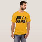 ヒツジSQUATCHINモンスター及びミステリーSHEEPSQUATCH Tシャツ (正面フル)