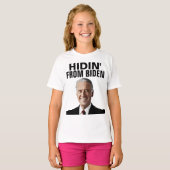 「ヒディン」バイデン氏・キッズTシャツ Tシャツ (正面フル)