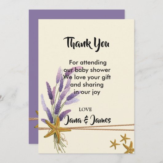 ヒトかわいらしシンプルデ感謝していイ 招待状 (正面/裏面)