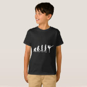 ヒトと類人猿の進化 コメディアン 空手 ボクシング キックボクシング Tシャツ (正面フル)