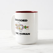 ヒトにコードされる(DNA複製) ツートーンマグカップ (正面左)