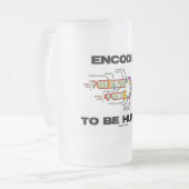 ヒトにコードされる(DNA複製) フロストグラスビールジョッキ (正面左)