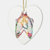 ヒトのハートと肺 セラミックオーナメント (左)