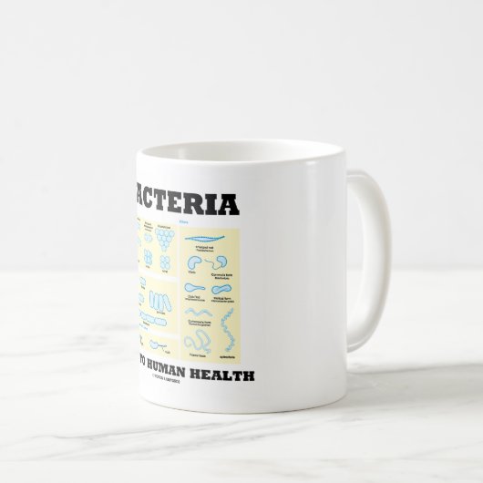 ヒトの健康形態に対する細菌鍵 コーヒーマグカップ (正面右)