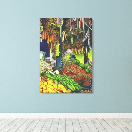 ヒトの相互作用の共通スレッド,ハンガリー キャンバスプリント (インサイチュ (ウッドフロア))