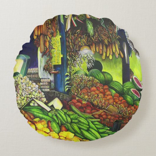 ヒトの相互作用の共通スレッド ラウンドクッション (正面)