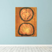 ヒトの脳のスケッチ構造 キャンバスプリント (インサイチュ (ウッドフロア))