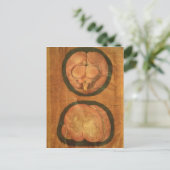 ヒトの脳のスケッチ構造 ポストカード (スタンド正面)