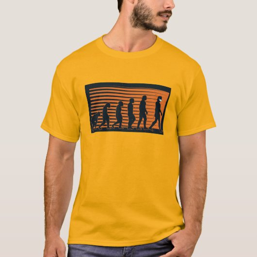 ヒトの進化 Tシャツ (正面)