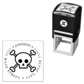 ヒトスカルとクロスボーンPIrate返品ラベル セルフインキングスタンプ (インサイチュ)