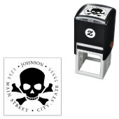 ヒトスカルとクロスボーンPIrate返品ラベル セルフインキングスタンプ (インサイチュ)