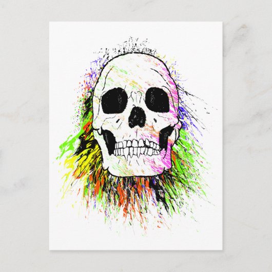 ヒトスカルカラフルハロウィーン ポストカード (正面)