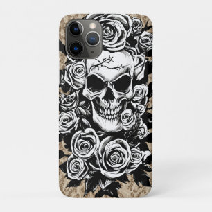 ヒトスカルバラゴシックオリジナルインクスケッチアート iPhone 11 PROケース