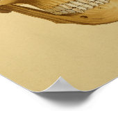 ヒトスカルヴィンテージ解剖学プリント骨 ポスター (角)