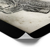 ヒトスカル断面脳解剖学プリント ポスター (角)