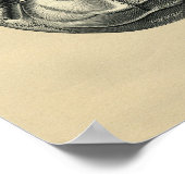 ヒトスカル解剖学1902ヴィンテージプリント ポスター (角)