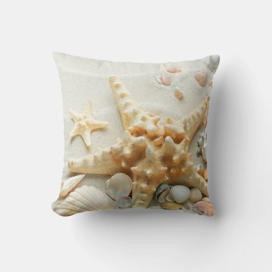 ヒトデおよび貝殻のクッション クッション (正面)