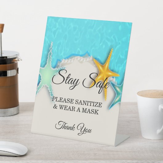 ヒトデかわいらしサマービーチ結婚式の安全性 台座サイン (インサイチュ)
