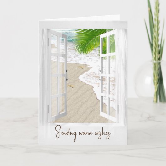 ヒトデが咲く熱帯クリスマスウィンドウ シーズンカード (正面)