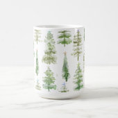 ヒトデで覆われた沿岸の松 コーヒーマグカップ (中央)