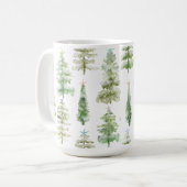 ヒトデで覆われた沿岸の松 コーヒーマグカップ (正面左)