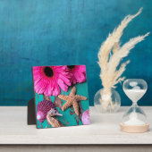 ヒトデとのピンク台子・水上馬 フォトプラーク (インサイチュ)