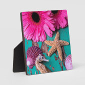 ヒトデとのピンク台子・水上馬 フォトプラーク (正面)