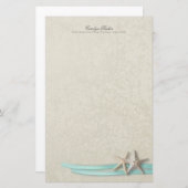 ヒトデとアクアリボン 便箋 (正面/裏面)