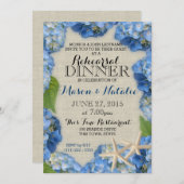 ヒトデとアジサイビーチリハーサルディナー 招待状 (正面/裏面)